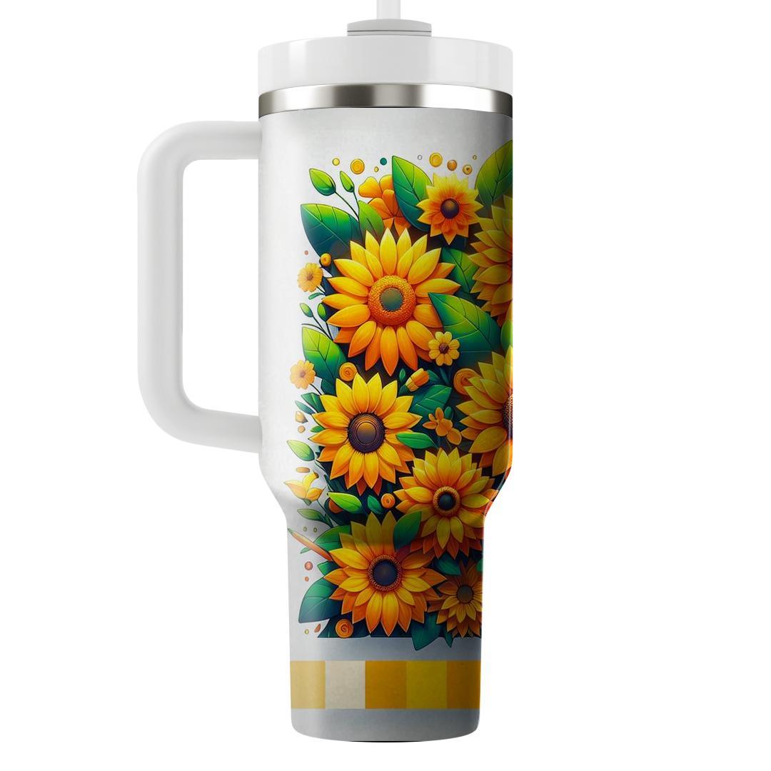 Radiant Sunflower Paradise  Unique Tumblers
