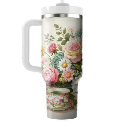 Blossoming Tea Party  Tumbler Cups