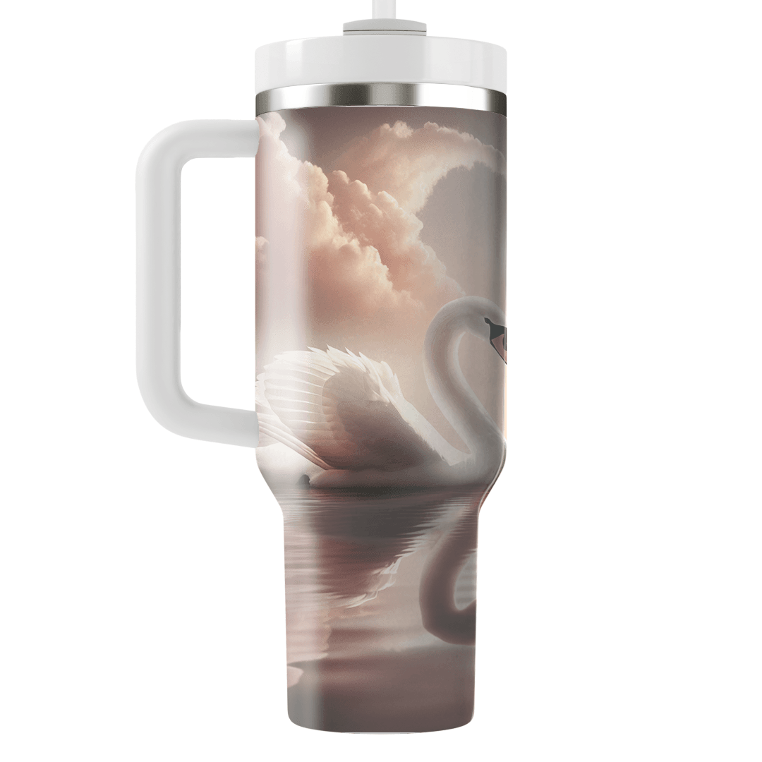 Elegant Swans In Love  Tumbler Cups