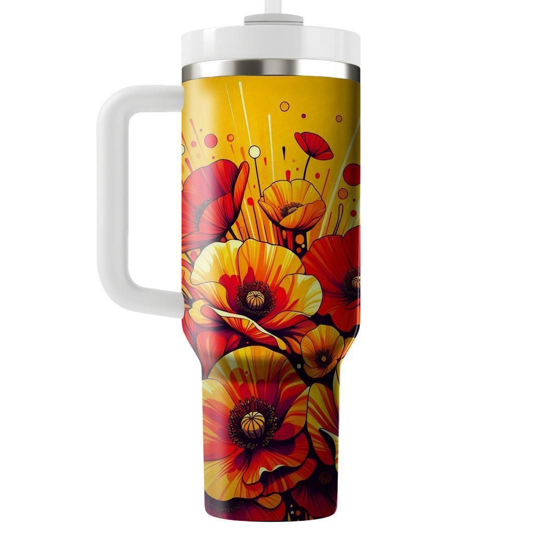 Cheerful Poppy Parade  Insulated Tumblers