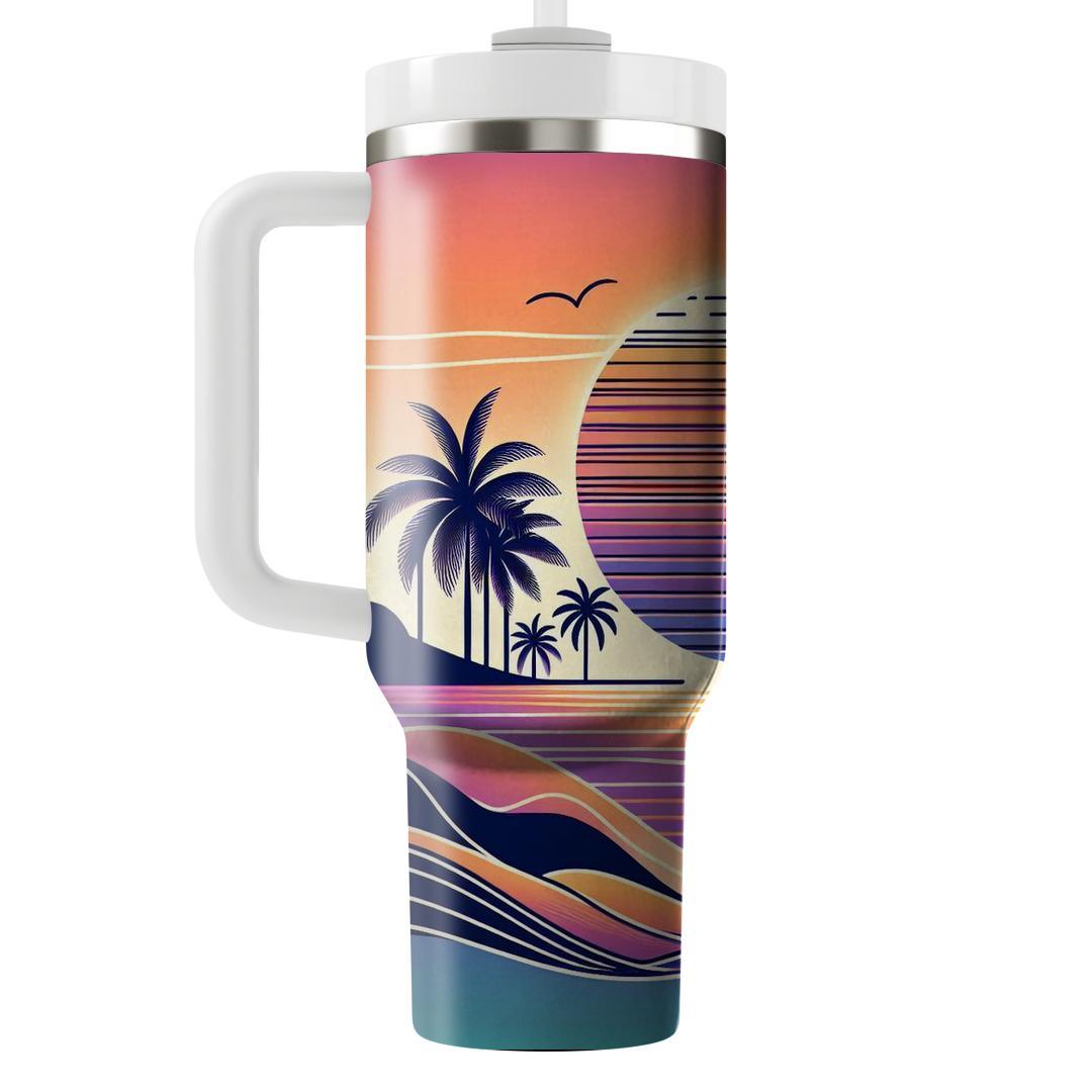 Summer Sunset Symphony  Travel Tumblers