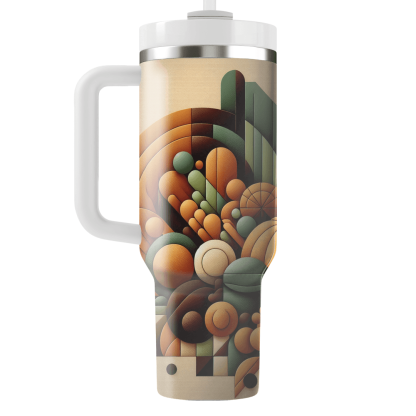 Geometric Harvest - An Abstract Thanksgiving  Personalized Tumblers