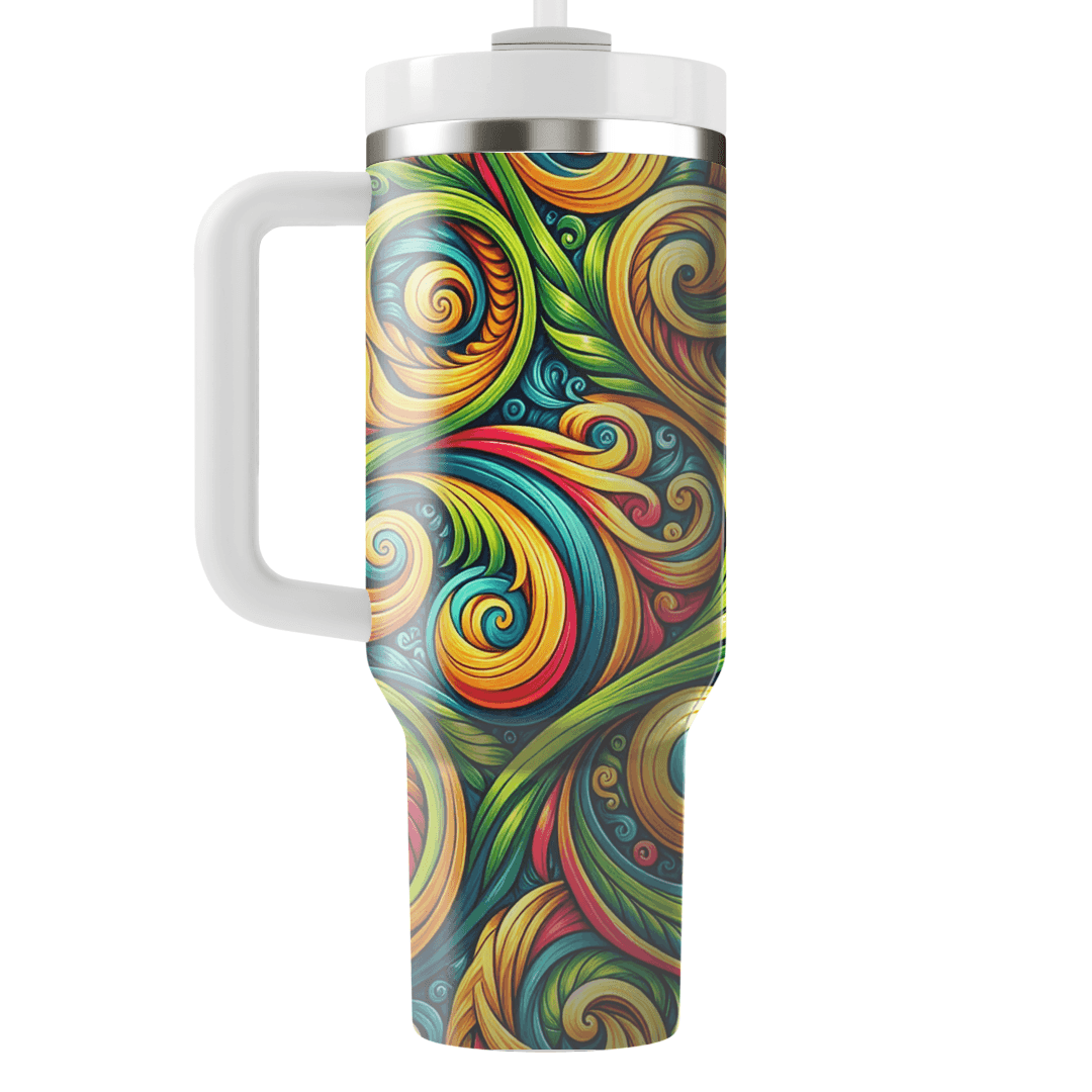 Lively Spiral Patterns  Unique Tumblers