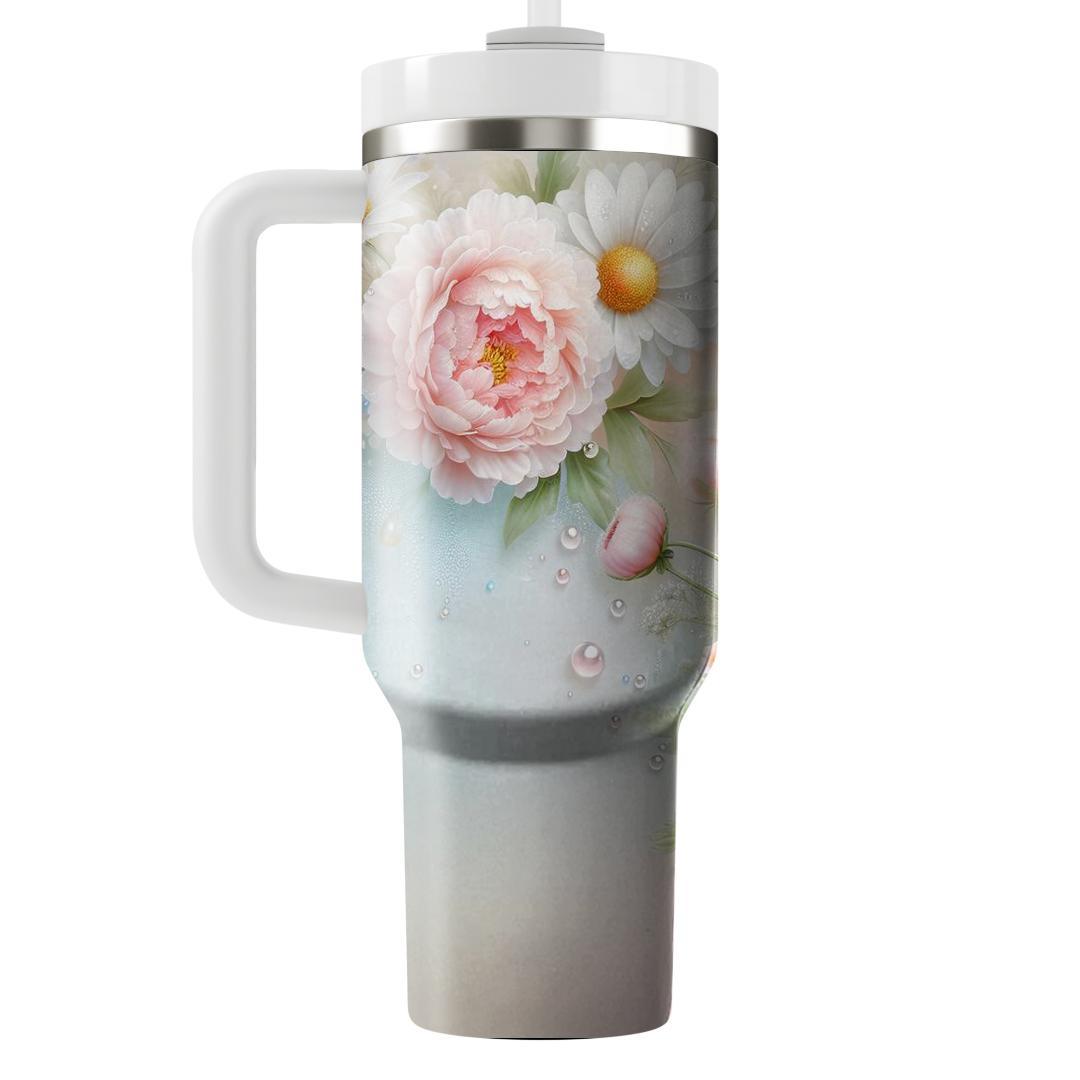 Glistening Floral Dew  Unique Tumblers