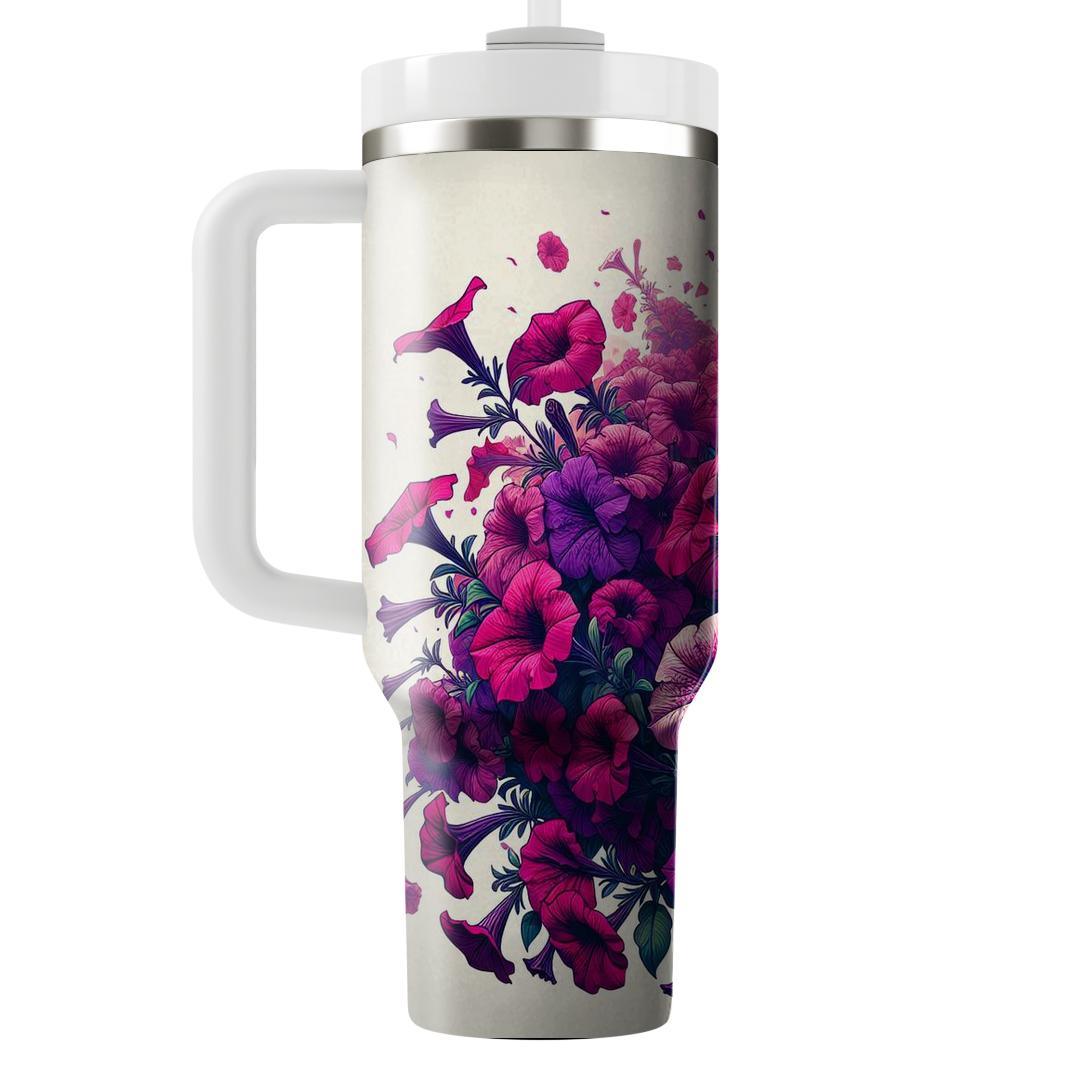 Cascading Petunia Bliss  Tumbler Cups