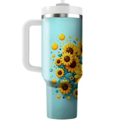 Charming Sunflower Burst  Insulated Tumblers
