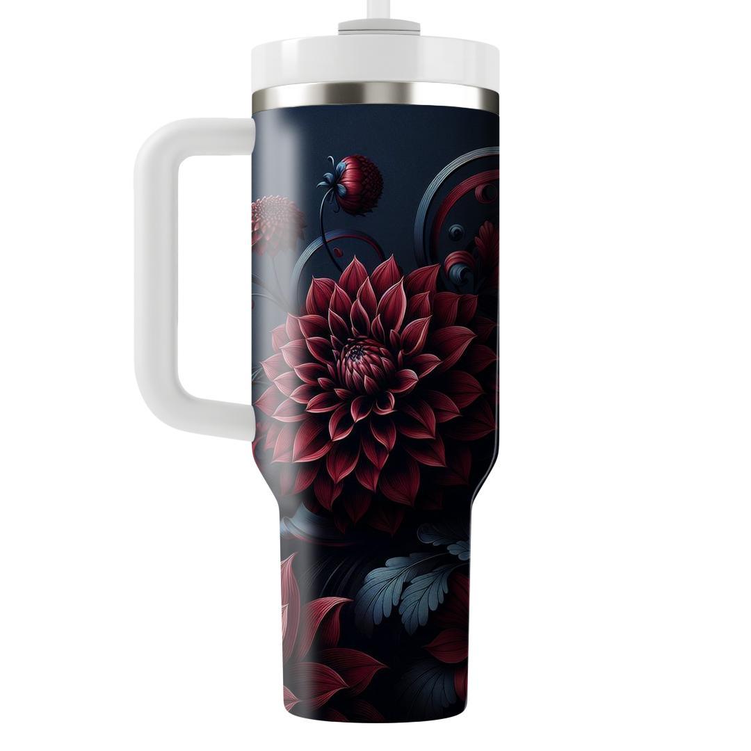 Crimson Dahlia Fantasy  Unique Tumblers