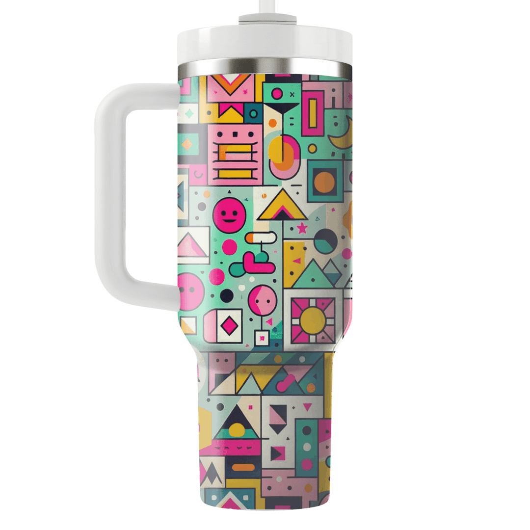Quirky Geometric Shapes  Decorative Tumblers
