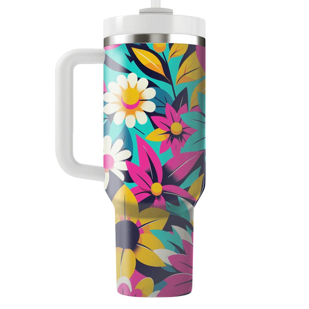 Lively Retro Florals  Tumblers For Gifts