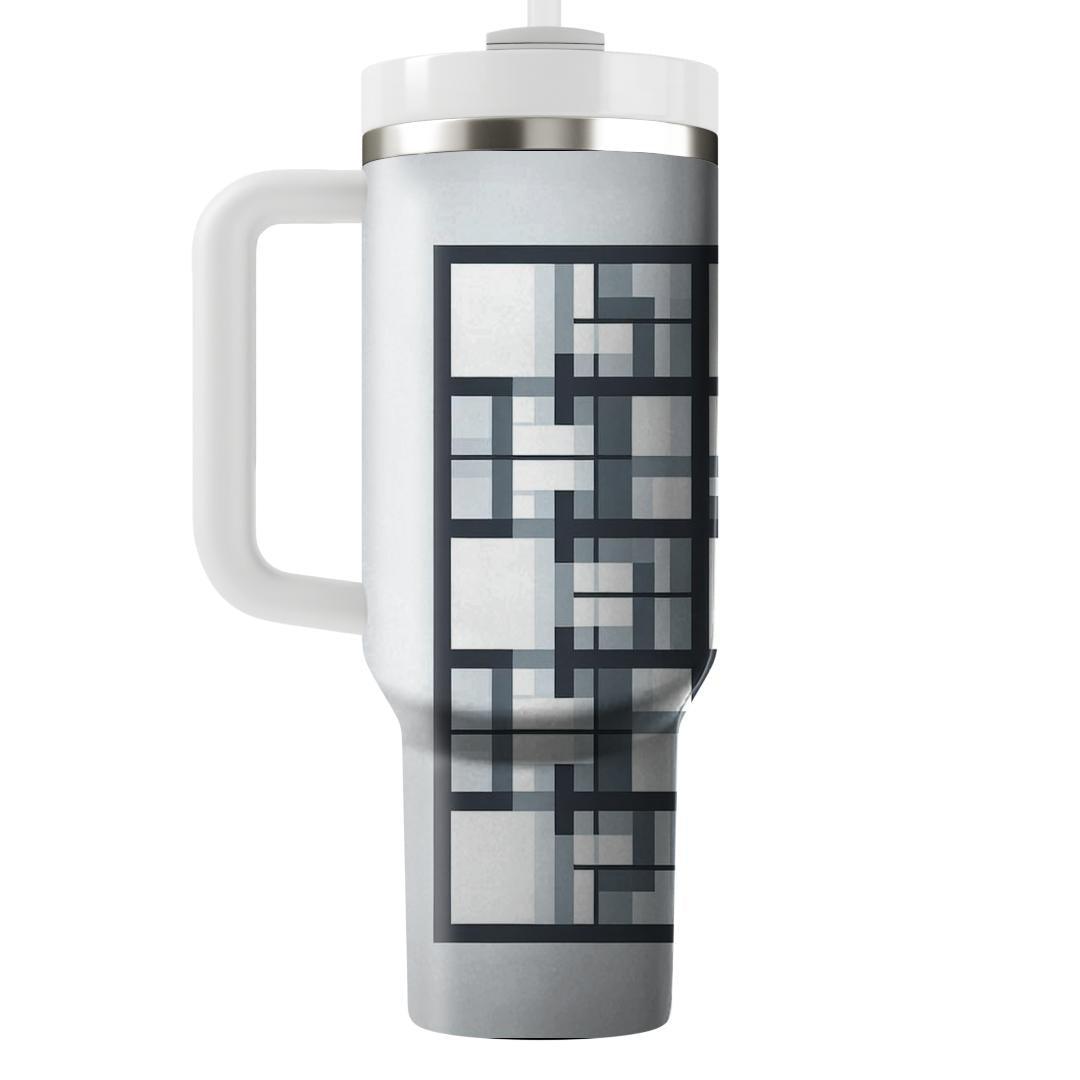 Minimalist Geometric Grid  Tumblers For Gifts