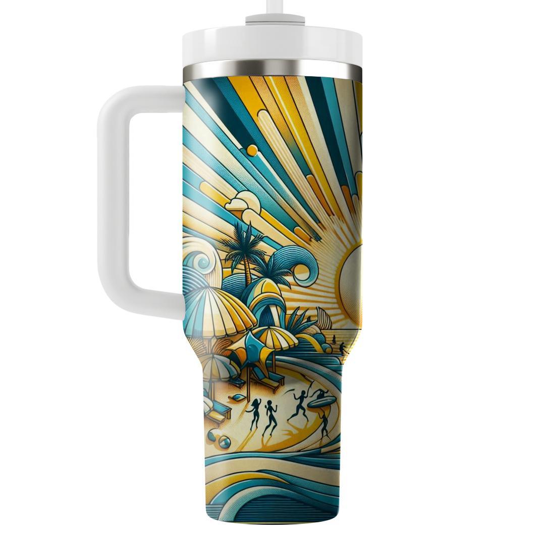 Summer Sunburst Adventure  Tumblers With Lids