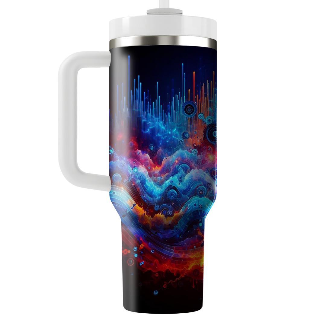 Soundwaves Of Joy - Music Festival Celebration  Tumblers With Lids