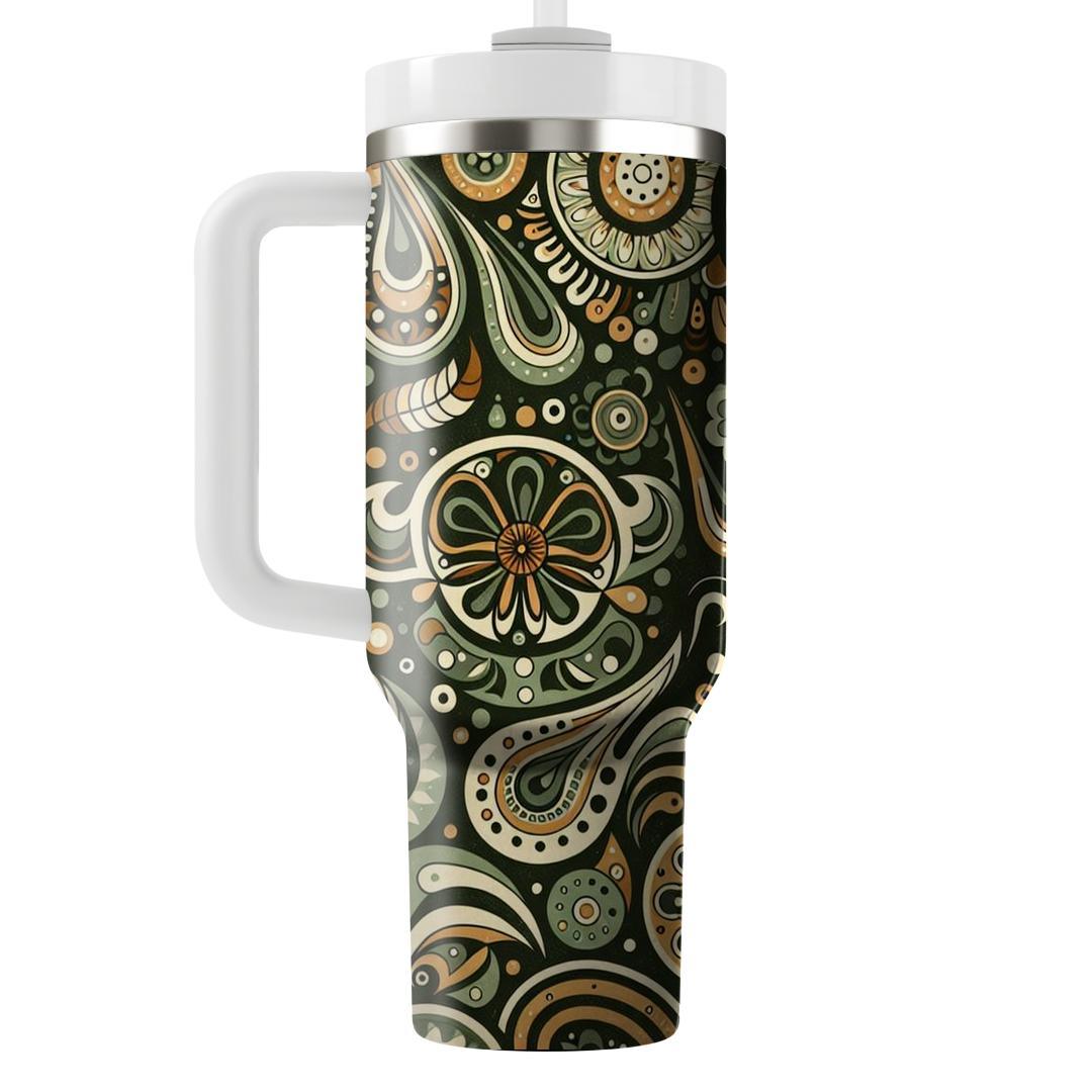 Earthy Paisley Dreams  Unique Tumblers