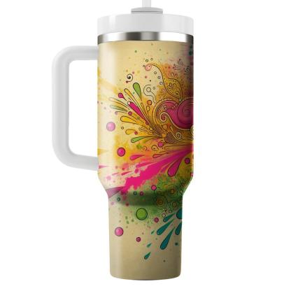 Radiant Spring - A Holi Celebration  Tumbler Cups