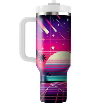 Synthwave Sunset Drive  Personalized Tumblers