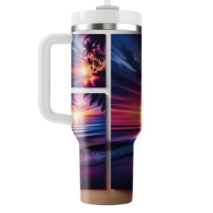 Summer Sunset Beach Vibes  Tumbler Cups