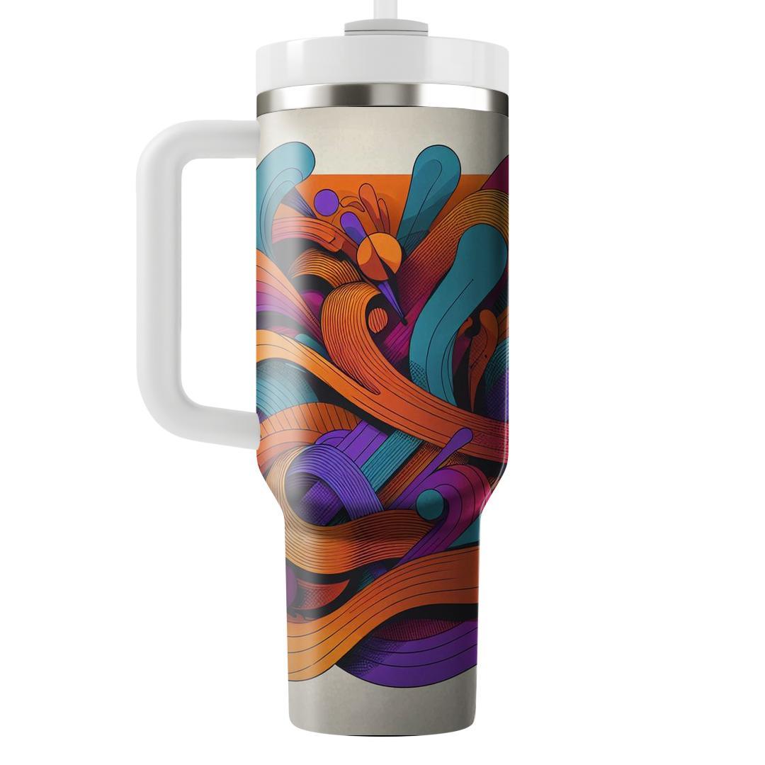 Abstract Ink Splash  Tumblers With Lids