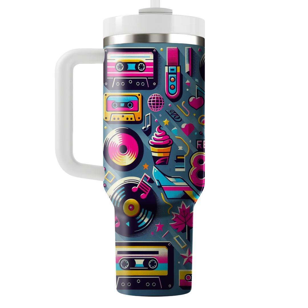 Electric 80s Collage  Personalized Tumblers