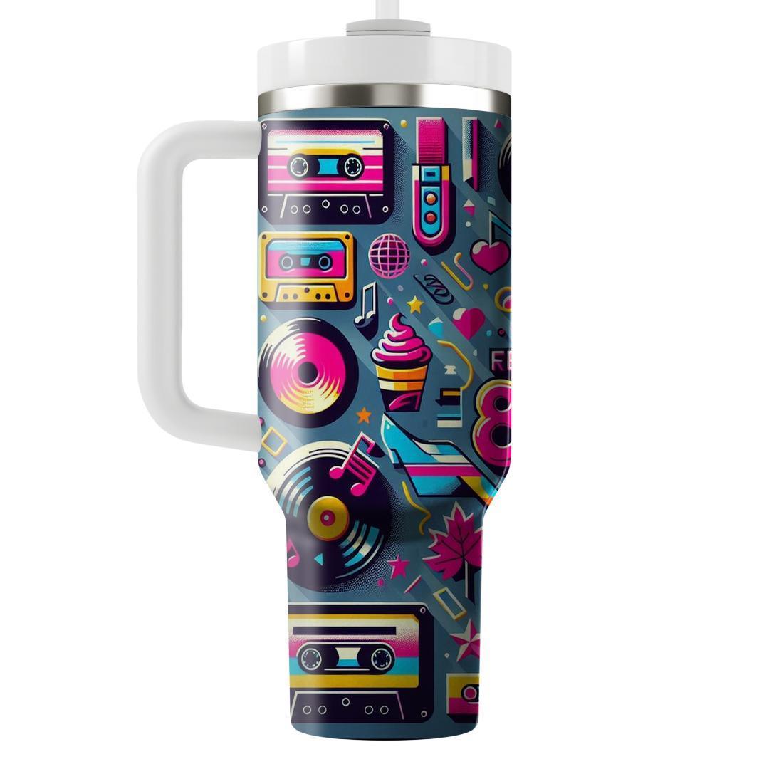 Electric 80s Collage  Personalized Tumblers