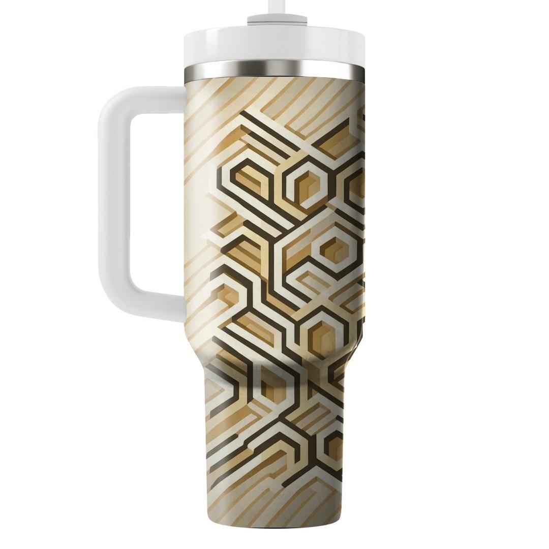 Hexagonal Honeycomb  Tumblers With Lids