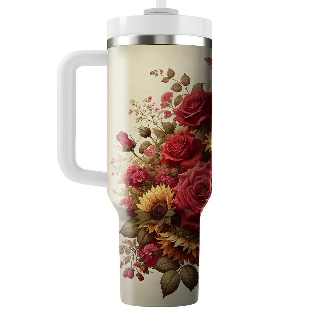 Gorgeous Floral Cascade  Tumblers For Gifts