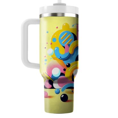 Abstract 80s  Personalized Tumblers
