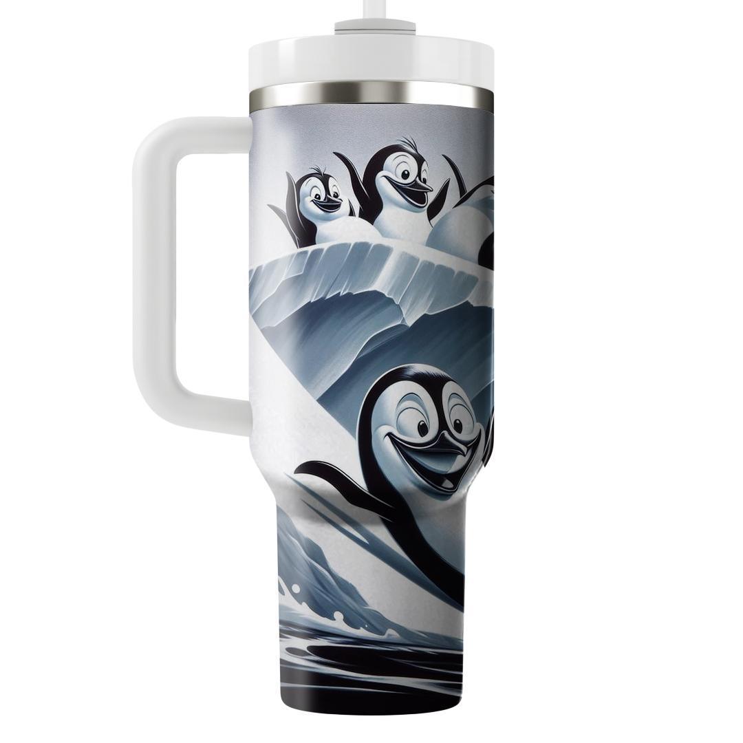 Playful Penguin Iceberg  Tumblers With Lids