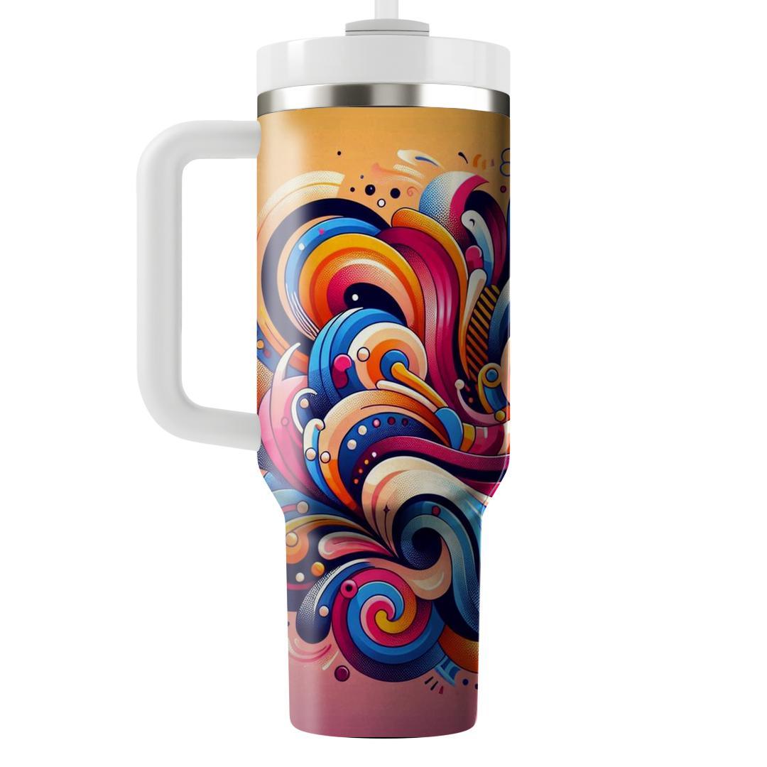 Colorful Swirl  Unique Tumblers