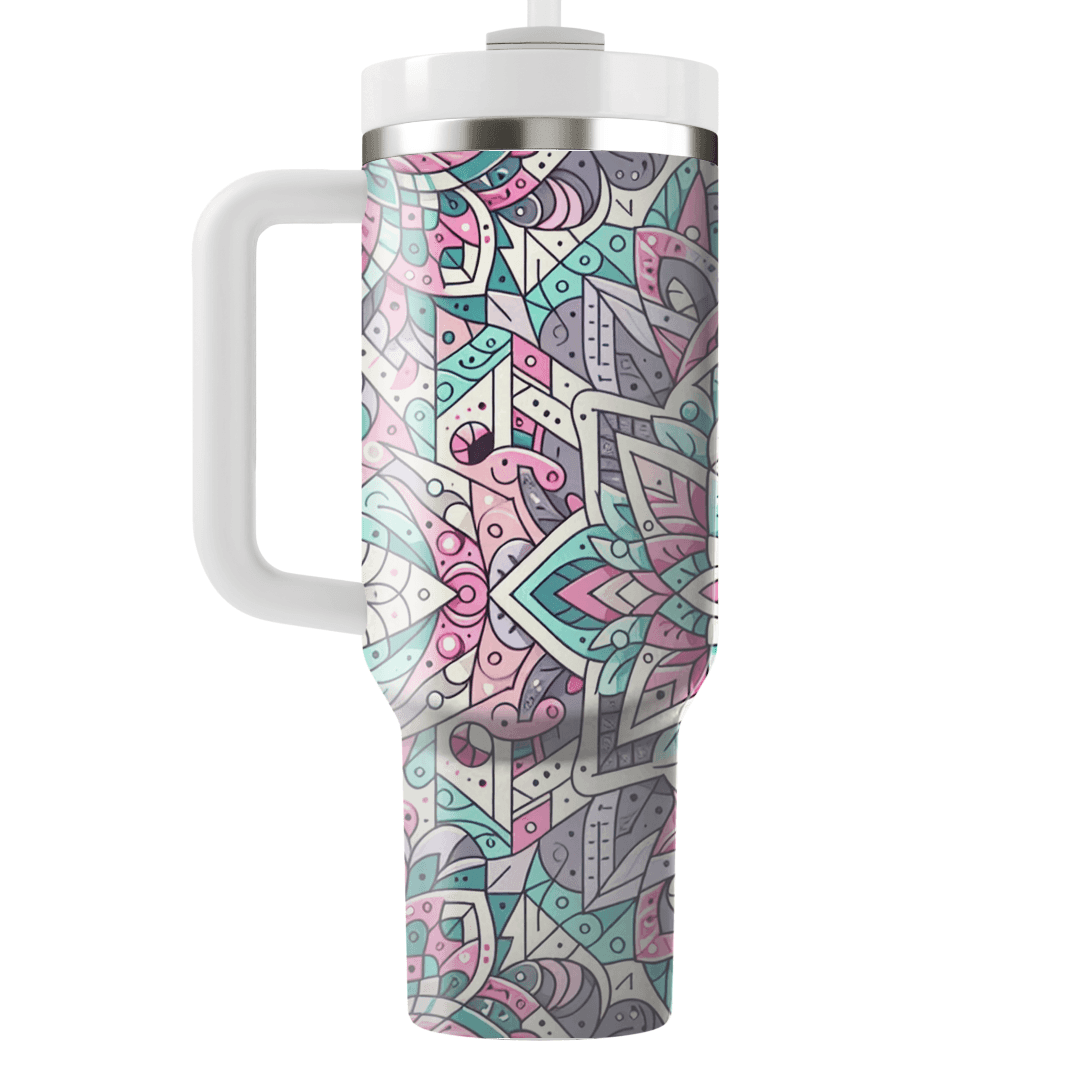 Floral Triangle Fusion Custom Tumblers