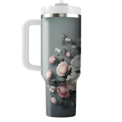 Serenity Rose Bouquet  Insulated Tumblers