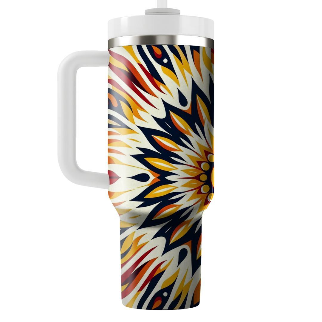 Radiant Sunburst Pattern  Insulated Tumblers