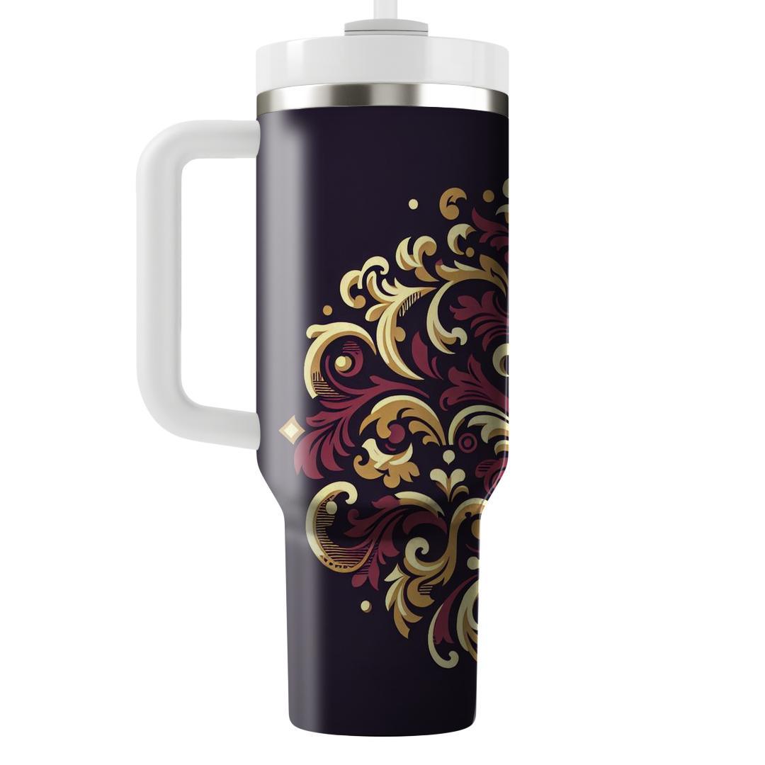 Regal Baroque Flourish  Tumblers With Lids