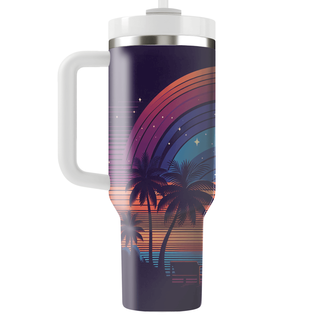 Eclectic Sunset Silhouette  Personalized Tumblers