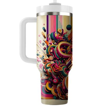 Groovy Typography  Travel Tumblers