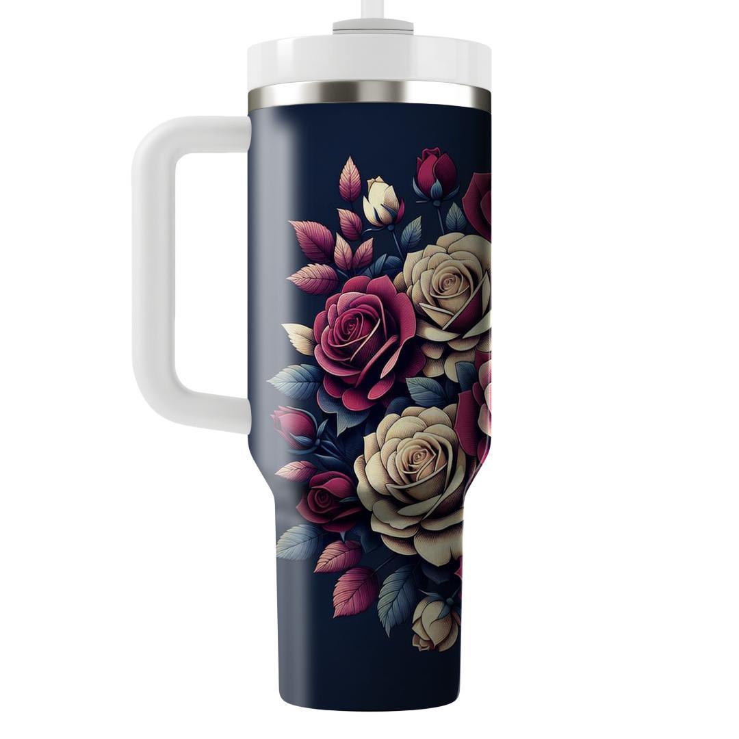 Moonlit Garden Roses  Tumbler Cups
