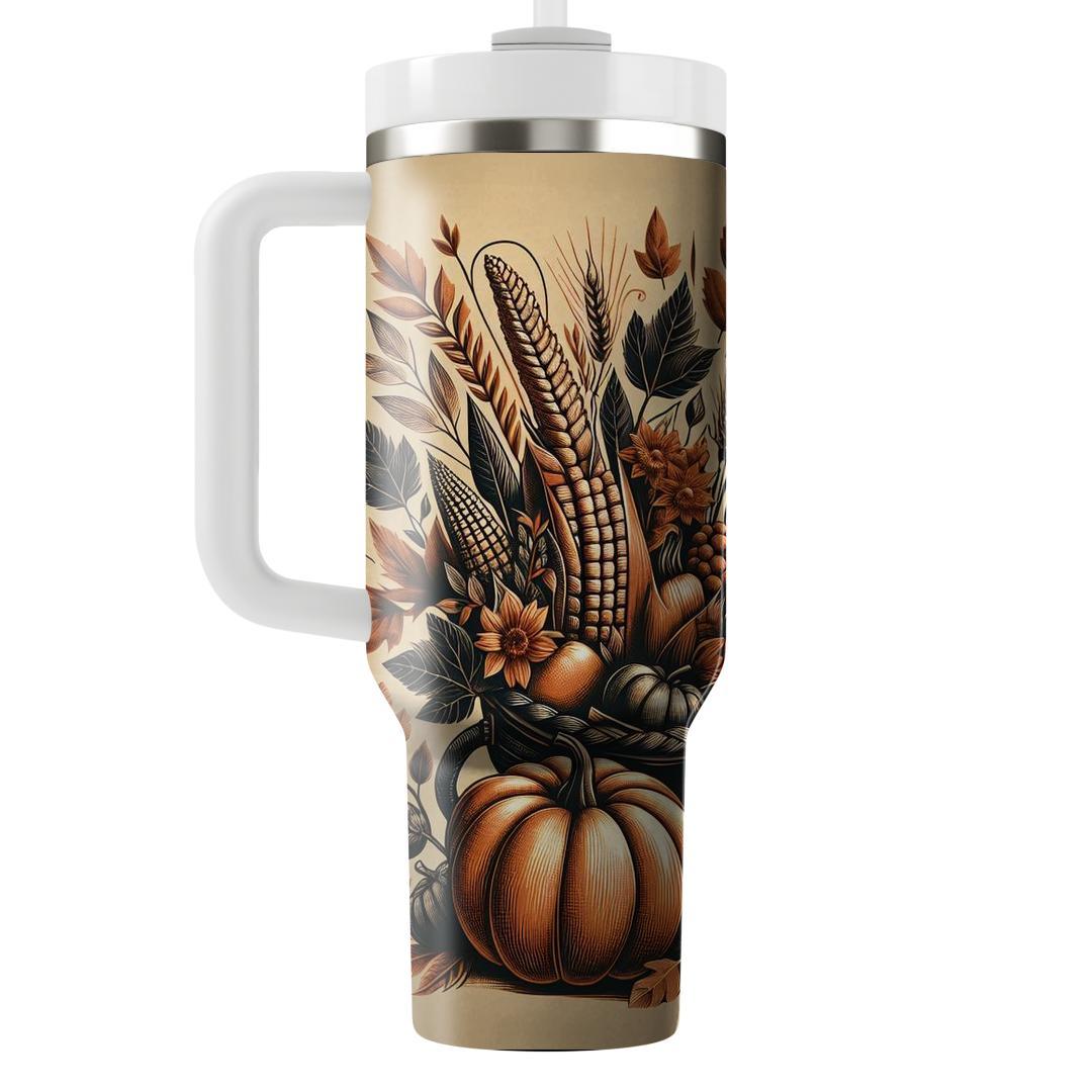 Rhythms Of The Harvest - Thanksgiving  Tumblers With Lids