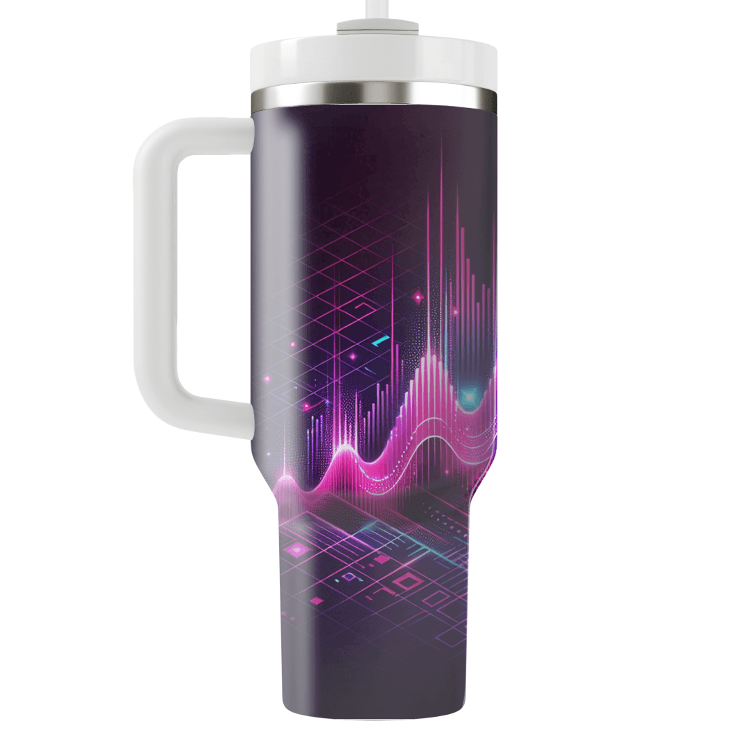 Funky Synth Waves Travel Tumblers