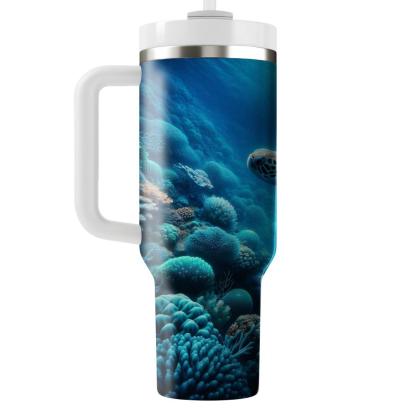 Serene Sea Turtle Odyssey  Tumblers With Lids