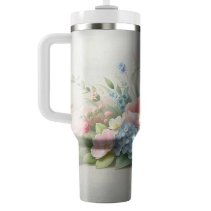 Pastel Floral Harmony  Tumbler Cups