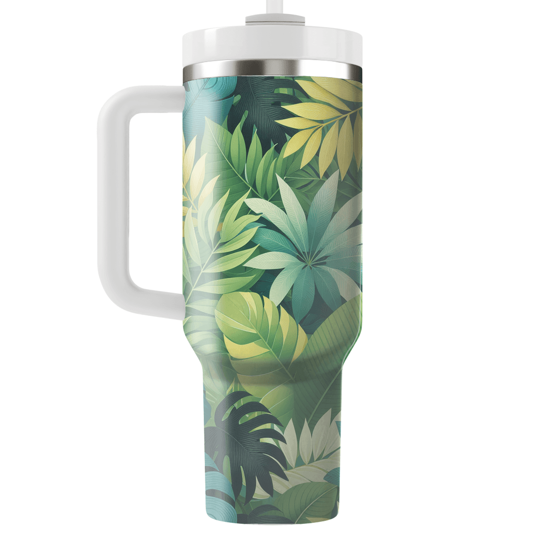 Lush Tropical Leaves  Custom Tumblers