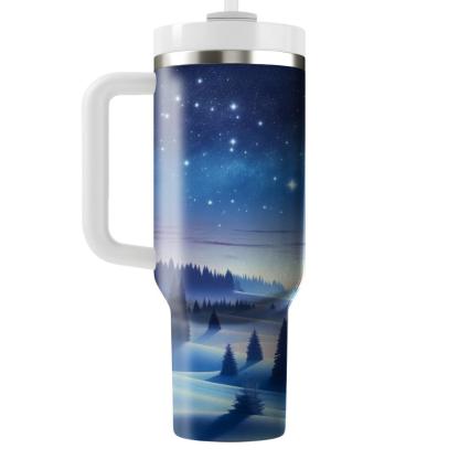 Frosty Winter Night  Travel Tumblers