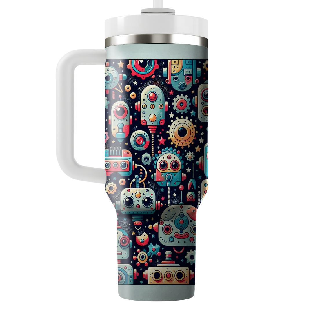 Quirky Robot Friends  Travel Tumblers