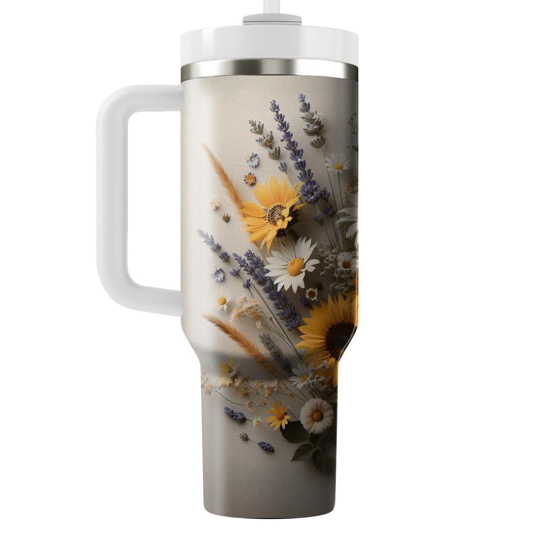 Rustic Country Blooms  Tumbler Cups