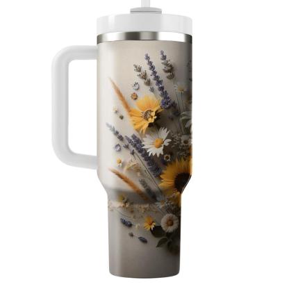 Rustic Country Blooms  Tumbler Cups