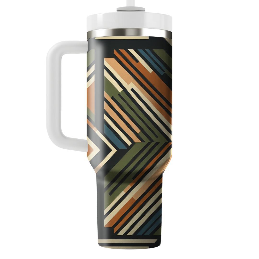 Rustic Plaid Groove  Tumbler Cups