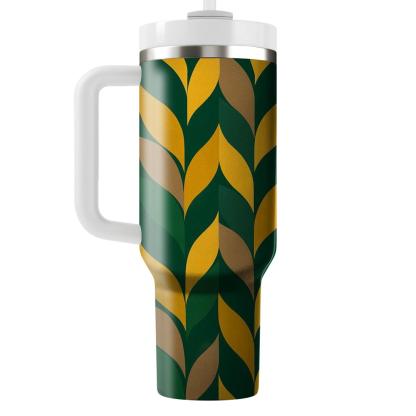 Geometric Leaf Cascade Unique Tumblers