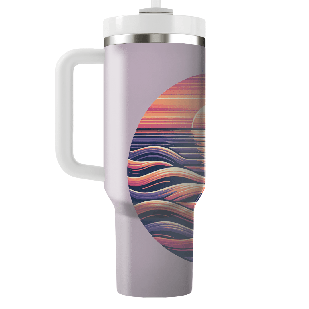 Sunset Ripple Effects Travel Tumblers