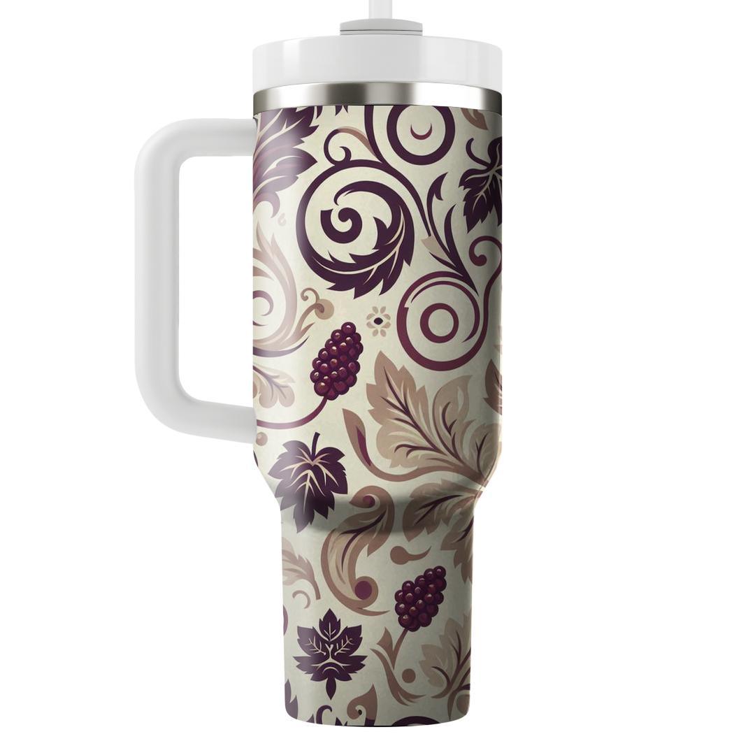 Floral Vineyard Scroll  Decorative Tumblers