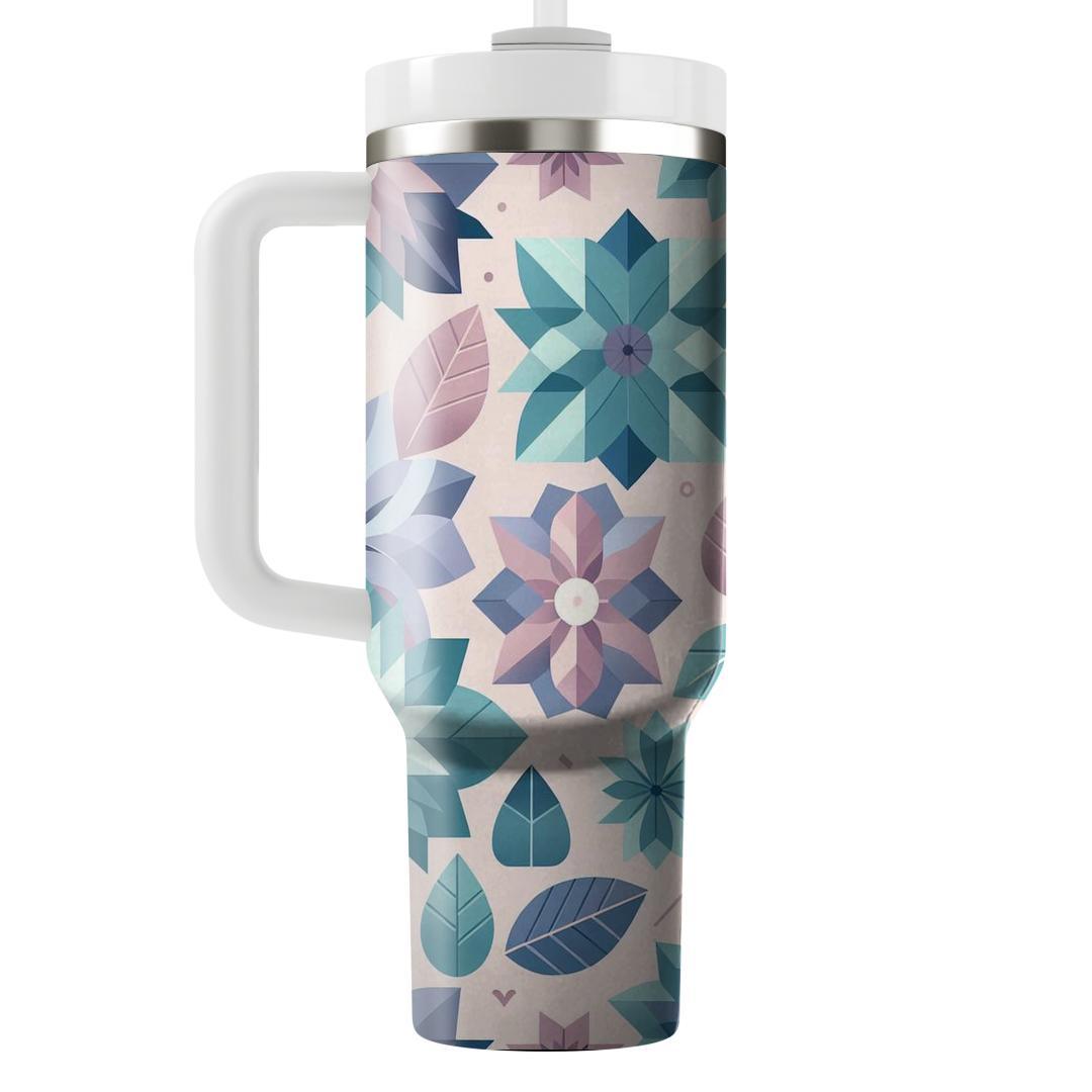 Charming Geometric Flowers  Tumblers For Gifts