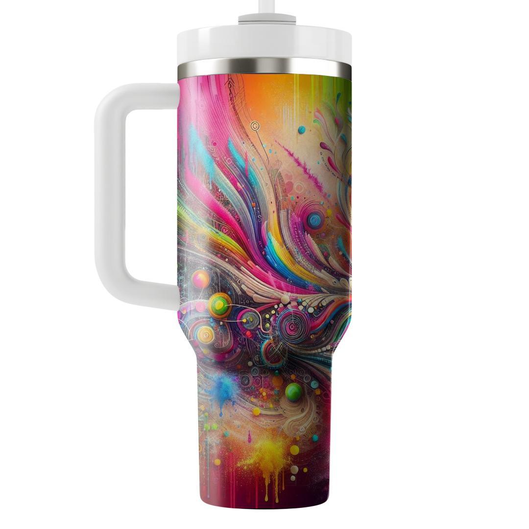 Cascading Colors - A Holi Festival  Tumbler Cups